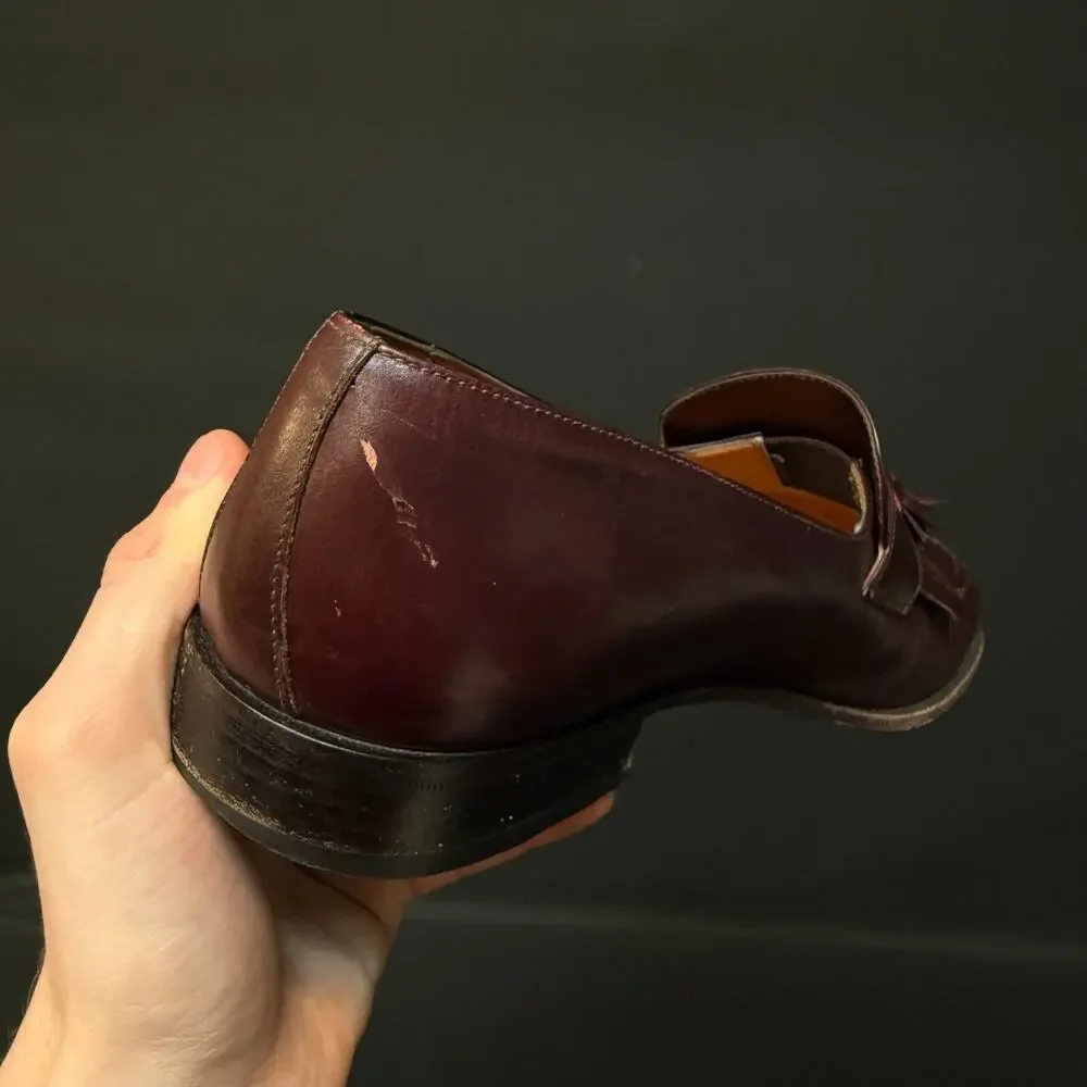 Men's Salvatore Ferragamo burgundy Kiltie Tasseled Loafers Size 9.5 uh25938 g 25